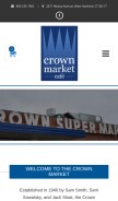 How thecrownmarket.com looks like on a mobile device such as an iPhone.