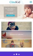 How thecutekid.com looks like on a mobile device such as an iPhone.