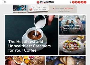 How thedailymeal.com looks like on a tablet such as an iPad.