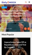 How thedailymock.com looks like on a mobile device such as an iPhone.
