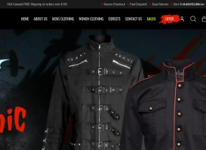 How thedarkattitude.com looks like on a tablet such as an iPad.