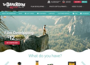 How thedarkroom.com looks like on a tablet such as an iPad.