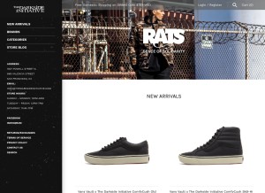 How thedarksideinitiative.com looks like on a tablet such as an iPad.
