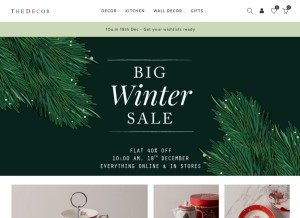 How thedecorkart.com looks like on a tablet such as an iPad.