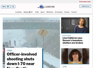 How thedenverchannel.com looks like on a tablet such as an iPad.