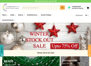 How thedesigncart.com looks like on a tablet such as an iPad.