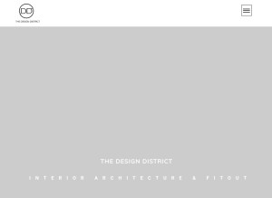 How thedesigndistrict.ae looks like on a tablet such as an iPad.