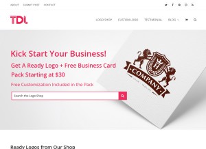 How thedesignlove.com looks like on a tablet such as an iPad.