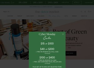 How thedetoxmarket.com looks like on a tablet such as an iPad.