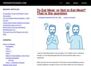 How thediabetescouncil.com looks like on a tablet such as an iPad.