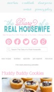 How thediaryofarealhousewife.com looks like on a mobile device such as an iPhone.