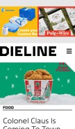 How thedieline.com looks like on a mobile device such as an iPhone.