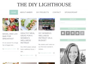 How thediylighthouse.com looks like on a tablet such as an iPad.