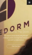 How thedorm.com looks like on a mobile device such as an iPhone.