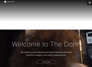 How thedorm.com looks like on a tablet such as an iPad.