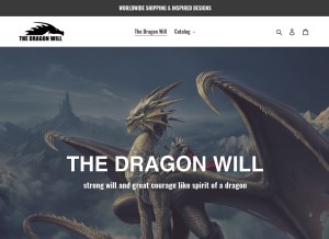 How thedragonwill.com looks like on a tablet such as an iPad.