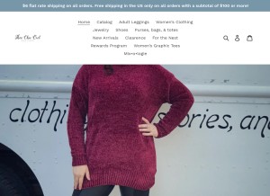 How theechicowlboutique.com looks like on a tablet such as an iPad.