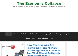 How theeconomiccollapseblog.com looks like on a tablet such as an iPad.