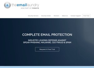 How theemaillaundry.com looks like on a tablet such as an iPad.