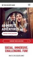 How theescapegame.com looks like on a mobile device such as an iPhone.