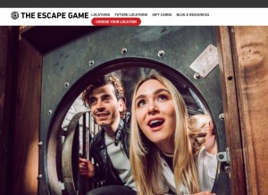 How theescapegame.com looks like on a tablet such as an iPad.
