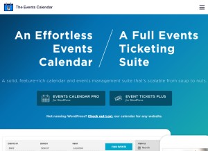 How theeventscalendar.com looks like on a tablet such as an iPad.