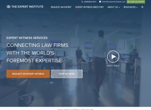 How theexpertinstitute.com looks like on a tablet such as an iPad.