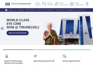 How theeyefoundation.com looks like on a tablet such as an iPad.