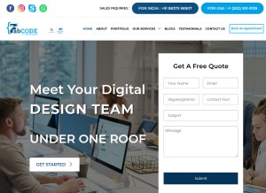 How thefabcode.org looks like on a tablet such as an iPad.