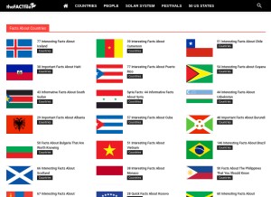 How thefactfile.org looks like on a tablet such as an iPad.
