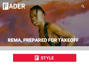 How thefader.com looks like on a tablet such as an iPad.