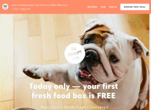 How thefarmersdog.com looks like on a tablet such as an iPad.