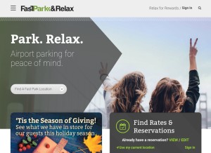 How thefastpark.com looks like on a tablet such as an iPad.