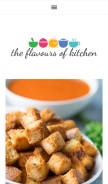 How theflavoursofkitchen.com looks like on a mobile device such as an iPhone.