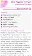 How theflowerexpert.com looks like on a mobile device such as an iPhone.