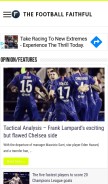 How thefootballfaithful.com looks like on a mobile device such as an iPhone.