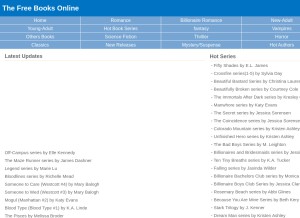 How thefreebooksonline.com looks like on a tablet such as an iPad.