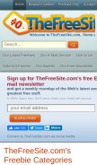 How thefreesite.com looks like on a mobile device such as an iPhone.