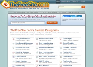 How thefreesite.com looks like on a tablet such as an iPad.