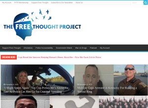 How thefreethoughtproject.com looks like on a tablet such as an iPad.