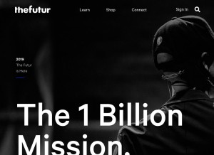 How thefutur.com looks like on a tablet such as an iPad.