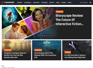 How thegamer.com looks like on a tablet such as an iPad.