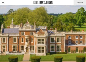 How thegentlemansjournal.com looks like on a tablet such as an iPad.