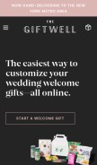 How thegiftwell.com looks like on a mobile device such as an iPhone.