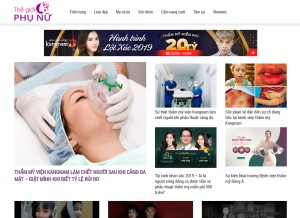 How thegioiphunu.net looks like on a tablet such as an iPad.