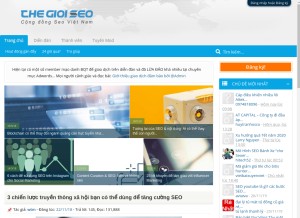 How thegioiseo.com looks like on a tablet such as an iPad.