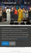 How theglobalfund.org looks like on a mobile device such as an iPhone.