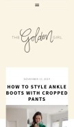 How thegoldengirlblog.com looks like on a mobile device such as an iPhone.