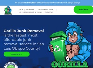 How thegorillajunkremoval.com looks like on a tablet such as an iPad.