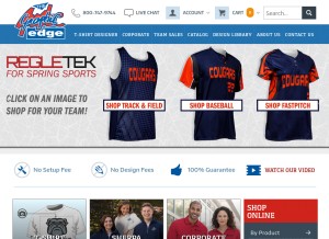 How thegraphicedge.com looks like on a tablet such as an iPad.